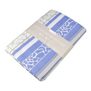 Постільна білизна Home Line Мармур синій бязь полуторний (162634) зображення 1