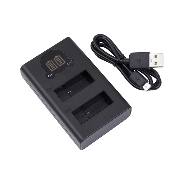 Зарядний пристрій для фото PowerPlant GoPro DL-AHDBT901 with display 2 slots (CH980352) - зображення 2