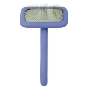 Гребінець для тварин Tauro Pro Line дерев'яна прямокутна, зубці 11 мм фіолетова L (TPLB63548) изображение 1