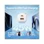 Зарядний пристрій Vention 1xUSB-C PD70W + 1xUSB QC3.0 22.5W GaN transparent gray (FCGH0-EU) - зменшене зображення 7