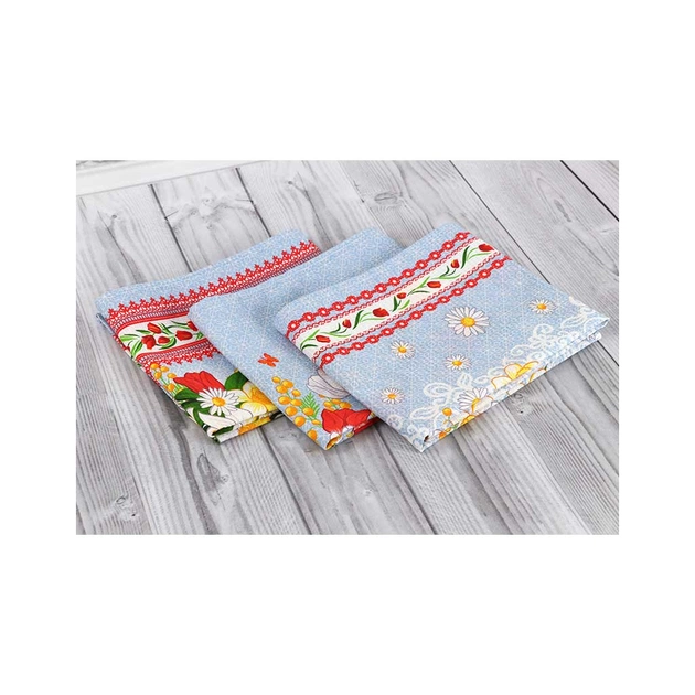 Рушник Руно набір кухонних Весняні квіти 45х80 см 3 шт (707Т_Весняні квіти) - picture 4