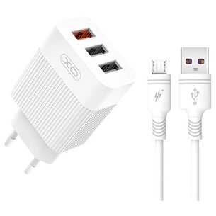 Зарядний пристрій XO L72 QC3.0 3USB +micro (XO-L72-MCR) зображення 1