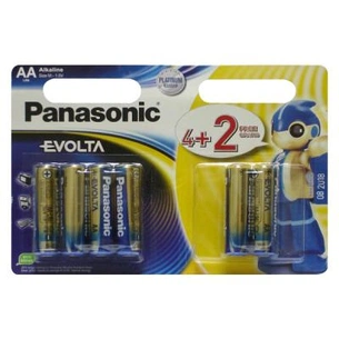 Батарейка Panasonic AA LR6 Evolta * 6(4+2) (LR6EGE/6B2F) зображення 1