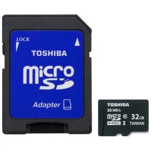 Карта пам'яті Toshiba 32Gb microSDHC class 10 (SD-C032UHS1(BL5A) зображення 1