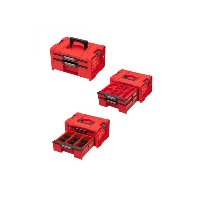 Ящик для інструментів QBRICK SYSTEM набір на платформі, 21", 525*345*885, SYSTEM PRO Drawer Workshop Set 3 Red (Z258353PG003) - picture 3
