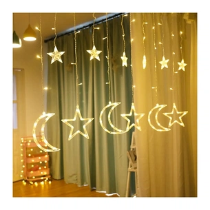 Гірлянда BPNY штора Зорі і місяць White 138LED, 3х0.8М, 220V (116056) зображення 1
