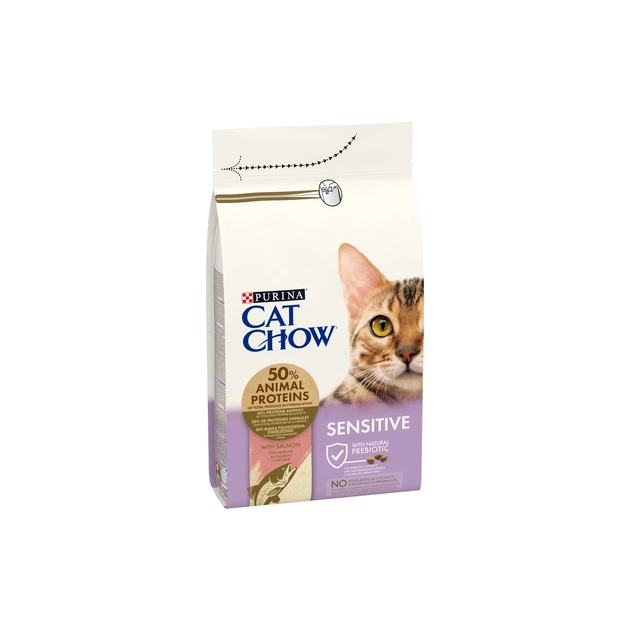 Сухий корм для кішок Purina Cat Chow Sensitive з лососем 1.5 кг (7613035394131) - picture 3