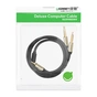 Кабель мультимедійний 3.5mm M to 2x6.35mm M 1.0m gray Ugreen (UGR-10613) - зменшене зображення 3