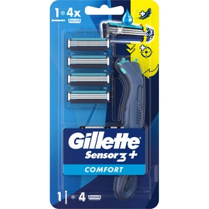 Бритва Gillette Sensor 3+ з 4 змінними картриджами (8700216639484) изображение 1