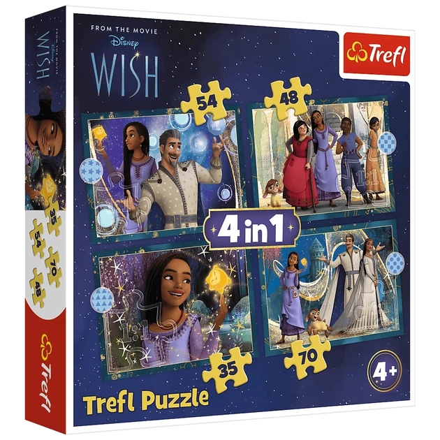 Пазл Trefl Wish Мечты сбываются 4 in 1 (35, 48, 54, 70) элемента (5900511346497) - изображение 1