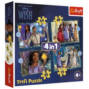 Пазл Trefl Wish Мечты сбываются 4 in 1 (35, 48, 54, 70) элемента (5900511346497) изображение 1