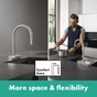 Змішувач Hansgrohe Aquno Select M81 , 22 см, хром (73837000) - зменшене зображення 5