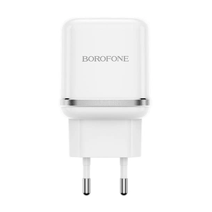 Зарядний пристрій BOROFONE BA36A High speed single port QC3.0 charger set White (BA36AW) зображення 1