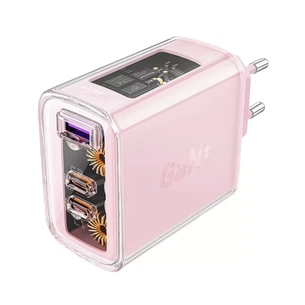 Зарядний пристрій Acefast 3xUSB 65W (2xUSB-C+USB-A) Gan A45 Fast Charger Cherry blossom (6974316282082) зображення 1