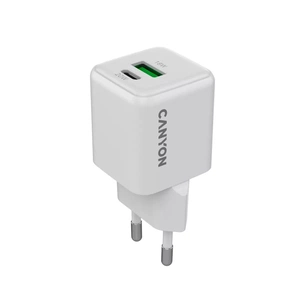 Зарядний пристрій Canyon CU20AC GaN 20W 1xPD 1xQC EU White (CNS-CUW20AC) зображення 1