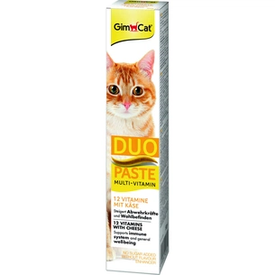 Паста для тварин GimCat DUO PASTE Multi-vitamin 12 vitamins with cheese 12 вітамінів та сир 50 г (4002064421841) изображение 1