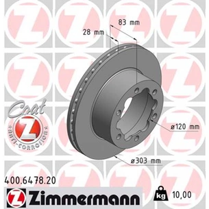 Гальмівний диск ZIMMERMANN 400.6478.20 зображення 1