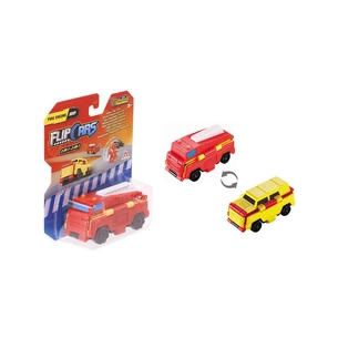 Машина Flip Cars 2 в 1 Пожежний автомобіль і Позашляховик (EU463875-05) зображення 1