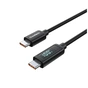 Дата кабель USB-C to USB-C 1.8m PD100W digital display silicone Choetech (XCC-1063) - зменшене зображення 1