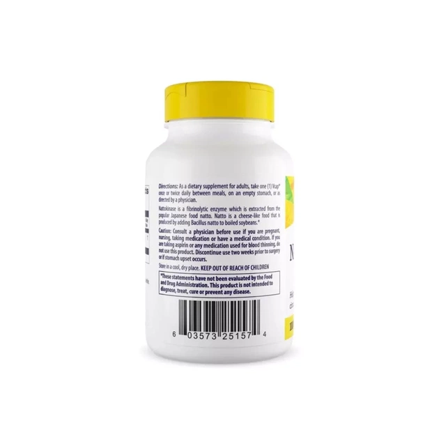 Пробіотики Healthy Origins Наттокіназа 100мг, 60 гелевих капсул (HO25157) - зображення 3