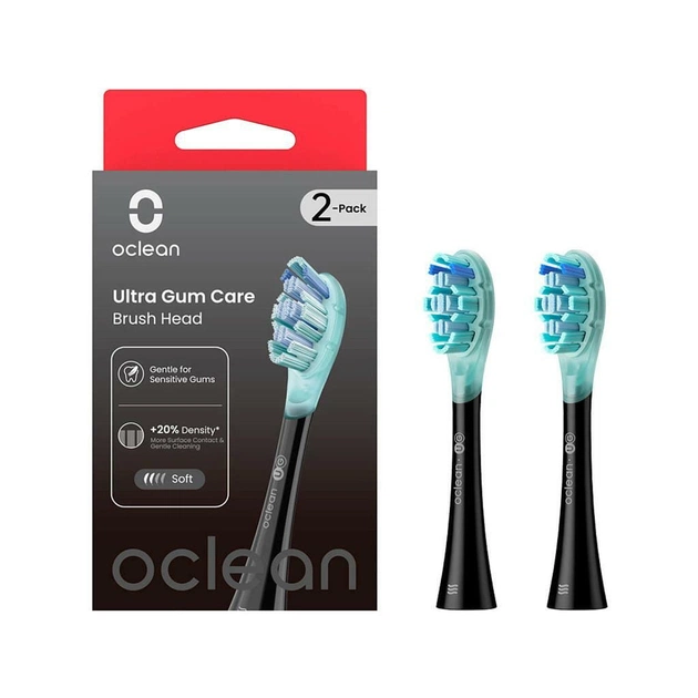Насадка для зубної щітки Oclean UG02 B02 Ultra Gum Care Brush Black (2 шт) (6970810553567) - зображення 1
