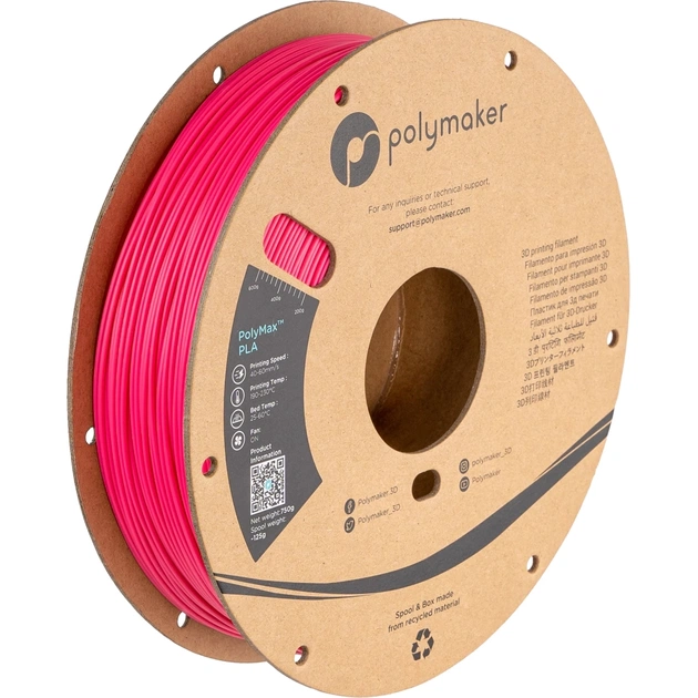 Пластик для 3D-принтера Polymaker TOUGH PLA 1,75mm 0,75kg PINK (PA06029) - зображення 1