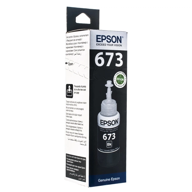 Контейнер з чорнилом Epson 673 black 70мл L800/1800 (C13T67314A) - зображення 1