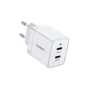 Зарядний пристрій Choetech 2xUSB-C 40W PD/QC/PPS (Q5006-EU-WH) - зменшене зображення 2
