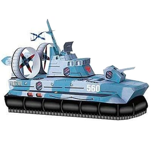 Збірна модель Умная бумага Катер на повітряній подушці серії Військова техніка (27) зображення 1