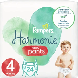 Підгузки Pampers трусики Harmonie Nappy Pants Розмір 4 (9-14 кг) 24 шт (8006540181409) зображення 1