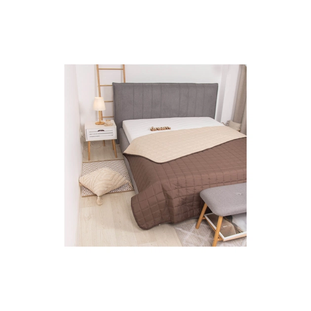 Покривало Viluta стьобане двустороннє Дует Шоколадно-ванільний 210х240 (duet_shokvanil_210x240) - зображення 6