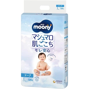 Підгузки Moony L (9-14 кг) 54 шт (4903111244911) зображення 1