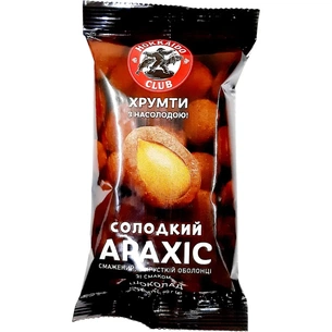 Горіхи Hokkaido Club Арахіс смажений солодкий в хрусткій оболонці зі смаком шоколаду 60 г (4820172442639) зображення 1