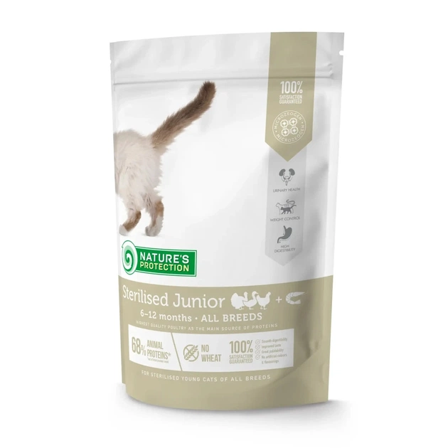 Сухий корм для кішок Nature's Protection Sterilised Junior Poultry with krill 400 г (NPS45772) - зображення 1