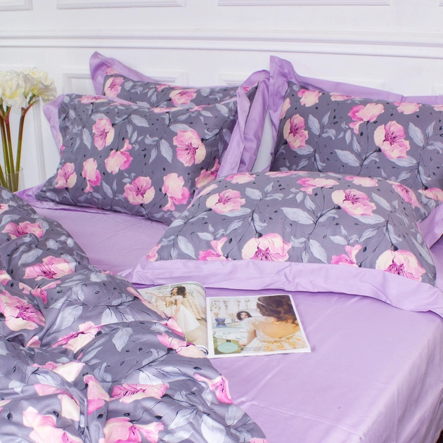 Постільна білизна MirSon Satin print Elit Aster 143х210х2 (2200005393864) - зображення 1