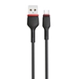 Кабель XO NB-P171 USB - microUSB, (M/M), 2.4A 1 м Black (6920680873661) - зменшене зображення 1