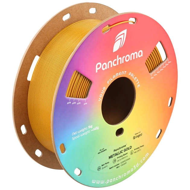 Пластик для 3D-принтера Polymaker PLA PANCHROMA METALLIC 1,75mm 1kg GOLD (CA02011) - изображение 1