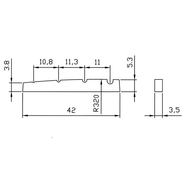 Поріжок для гітари Paxphil NT004 White - picture 2