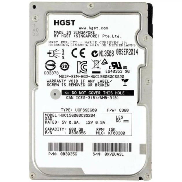 Жорсткий диск для сервера 600GB WDC Hitachi HGST (0B30356 / HUC156060CSS204) - изображение 1