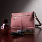 Сумка Vintage Жіноча з двома ременями з натуральної шкіри Рожева (22644) - зменшене зображення 11