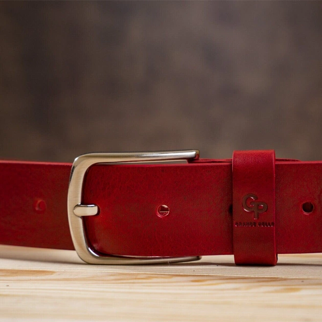 Ремінь Grande Pelle Жіночий шкіряний Червоний (11262) - зображення 8