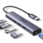 Концентратор Ugreen USB 3.0 to 3хUSB 3.0/Type-C+RJ45(1000M) Ethernet 5in1 CM475 (60554) - зменшене зображення 2