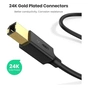 Кабель для принтера USB 2.0 AM/BM 1.5m Black Ugreen (10350) - зменшене зображення 2