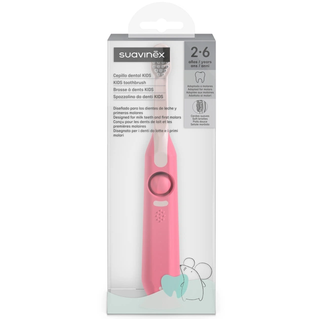 Дитяча зубна щітка Suavinex від 2 до 6 років, STAGE 2, рожева (403016) - picture 4