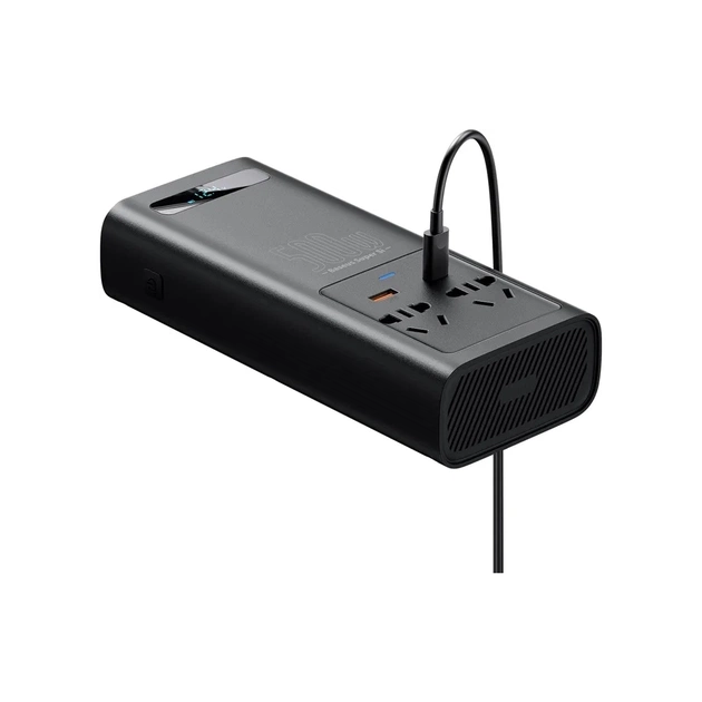 Автомобільний інвертор 12V/220V 500W Super Si Power Inverter CN/EU Black Baseus (CGNB000101) - зображення 5