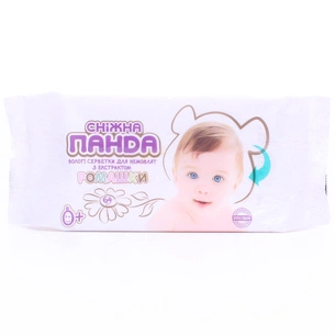 Дитячі вологі серветки Сніжна Панда для немовлят Ромашка 64 шт. (4820144460456) зображення 1