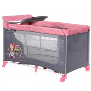 Дитячий манеж Bertoni/Lorelli MOONLIGHT 2L (pink travel) зображення 1