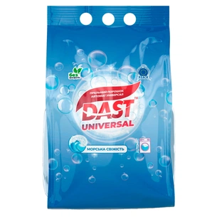 Пральний порошок Dast Universal Безфосфатний Морська свіжість 2.4 кг (4820136731489) зображення 1