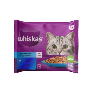 Вологий корм для кішок Whiskas тунець, лосось в желе 4х85 г (8410136025433) зображення 1