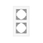 Рамка Videx BINERA біле скло 2 пости вертикаль (VF-BNFRG2V-W) - уменьшенное изображение 1